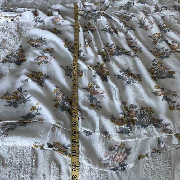 Free People Dress XS Mini Floral Gardenia Swing Tunic Boho Flowy Cottagecore - Picture 10 of 12